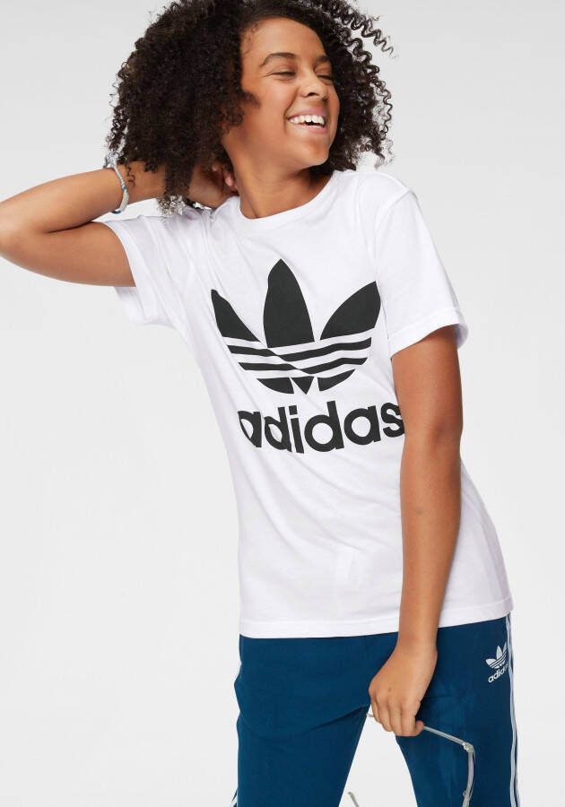 Adidas Originals Adicolor Trefoil T-shirt T-shirts Kleding white black maat: 152 beschikbare maaten:140 152 176