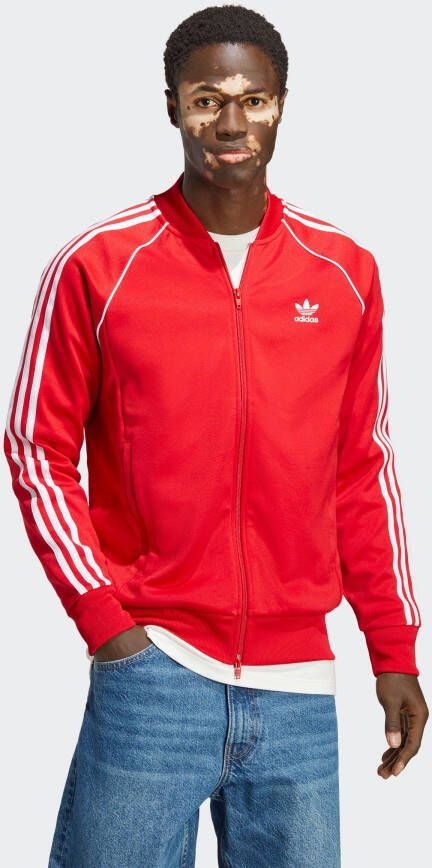 Adidas Originals Adicolor Superstar Trainingsjack Trainingsjassen Kleding better scarlet white maat: S beschikbare maaten:S M L XL XXL