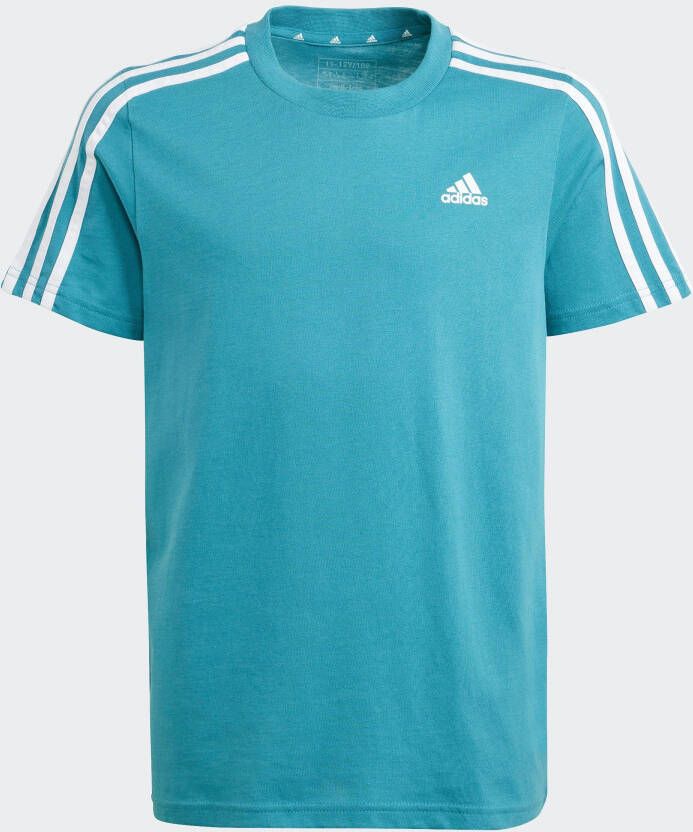 Adidas Sportswear T-shirt turquoise wit Blauw Katoen Ronde hals 140