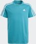 Adidas Sportswear T-shirt turquoise wit Blauw Katoen Ronde hals 128 - Thumbnail 2