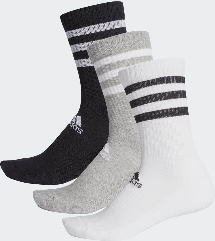 Adidas Perfor ce Functionele sokken 3-STRIPES CUSHIONED CREW SOKKEN 3 PAAR