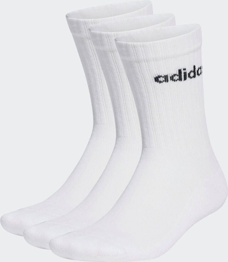 Adidas Sportswear Cushion Linear Crew Sokken (3 Pack) Lang Kleding white black maat: 40-42 beschikbare maaten:37-39 40-42 43-45
