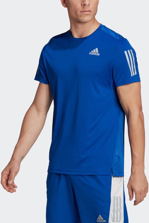 Adidas own the run hardloopshirt blauw heren