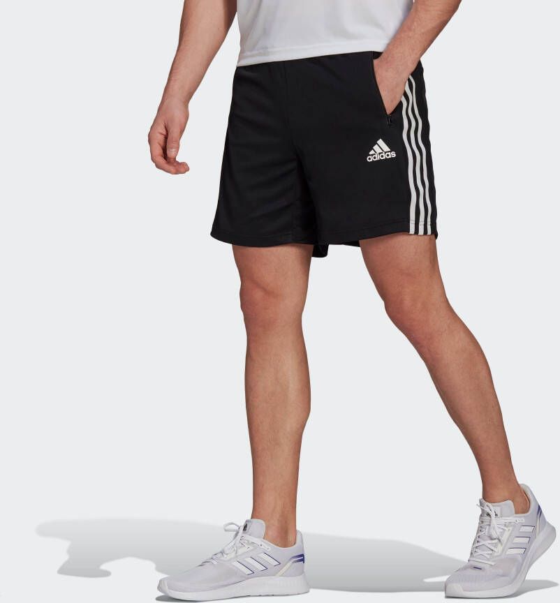Adidas primeblue designed to move 3-stripes sportbroekje zwart heren