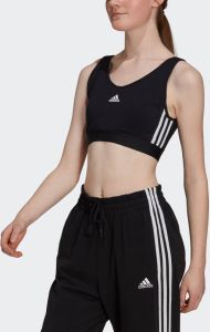 Adidas Performance Sport-bh ESSENTIALS REMOVABLE PADS 3 STREPEN CROP-TOP