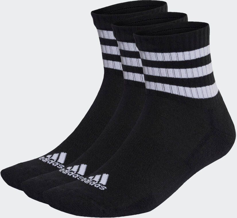 Adidas Sportswear 3-streifen Ankle Sokken Middellang Heren black white maat: 43-45 beschikbare maaten:37-39 43-45