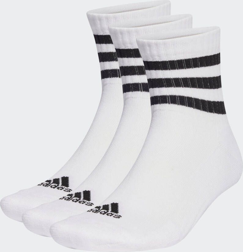 Adidas Sportswear 3-streifen Ankle Sokken Middellang white black maat: 43-45 beschikbare maaten:37-39 40-42 43-45