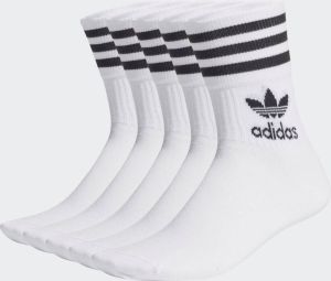 Adidas Perfor ce Sportsokken MID-CUT CREW SOCKEN 5 PAAR met klassiek merk en strepen (5 paar)