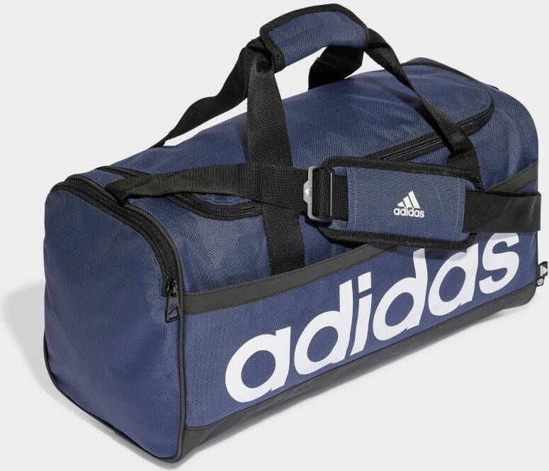 Adidas Perfor ce sporttas Lineair Duffel M 39L blauw zwart wit Logo