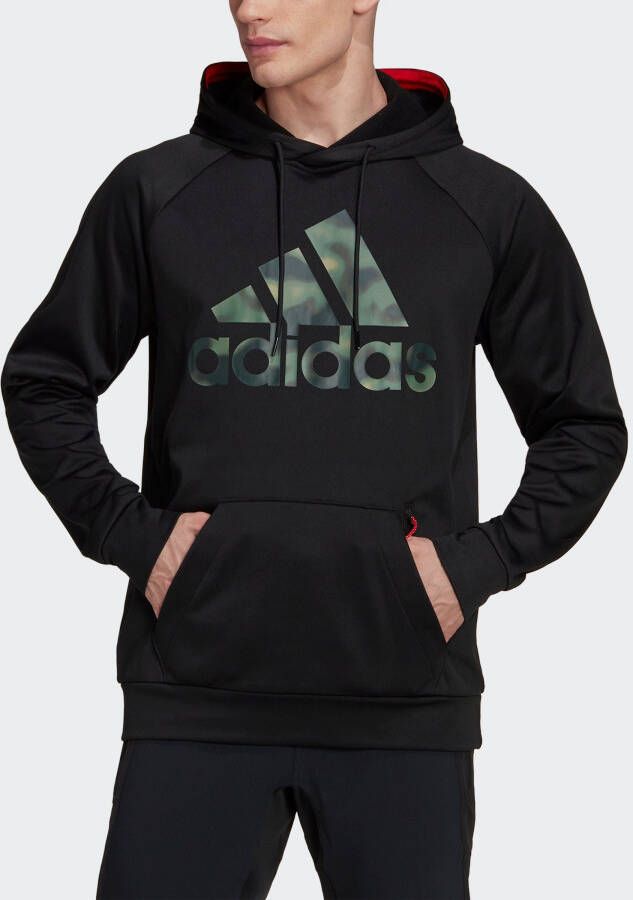 Adidas Performance Sweatshirt AEROREADY GAME AND GO CAMO LOGO HOODIE