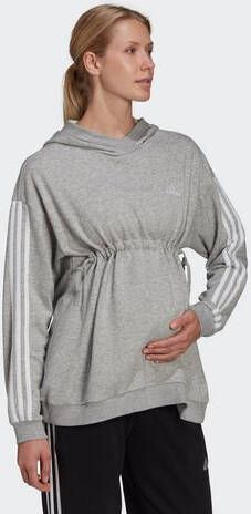 Adidas Performance Sweatshirt ESSENTIALS KATOENEN HOODY MET 3 STREPEN – ZWANGERSCHAPSMODE