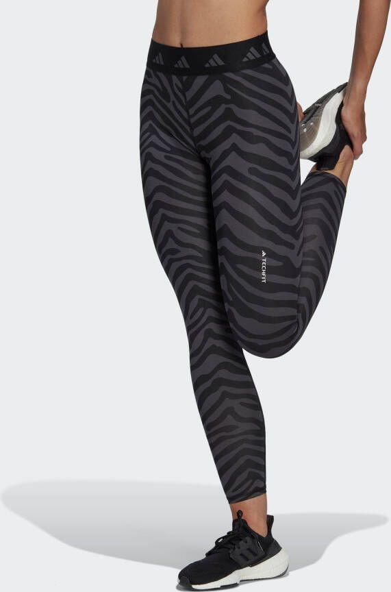 Adidas Performance Trainingstights HYPERGLAM TechFIT HIGH-waisted zebra 7 8-TIGHT