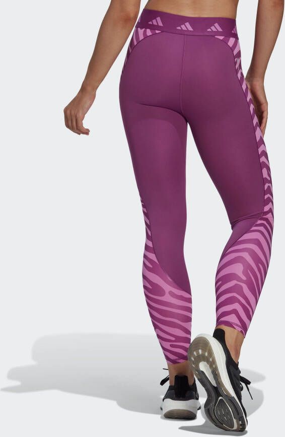 Adidas Performance Trainingstights HYPERGLAM TechFIT HIGH-waisted zebra 7 8-TIGHT