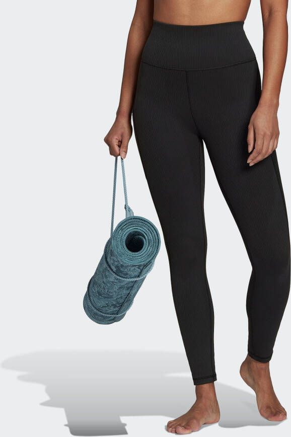 Adidas Performance Trainingstights YOGA STUDIO LUXE WIND SUPER-HIGH-WAISTED RIB TIGHT