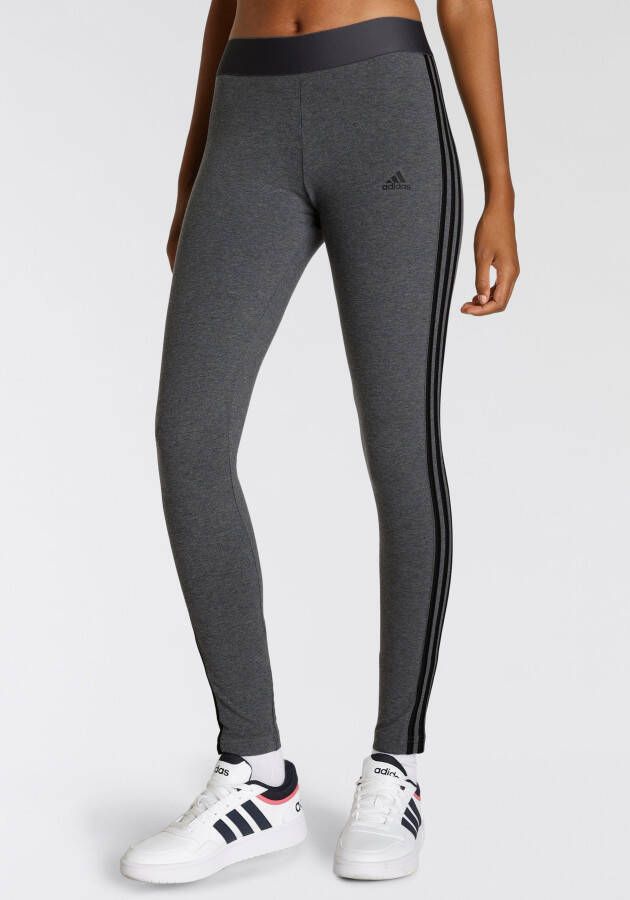 Adidas loungewear essentials 3-stripes legging grijs dames