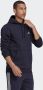 Adidas Blauwe Fleece Hoodie voor Koud Weer Blauw Heren - Thumbnail 3