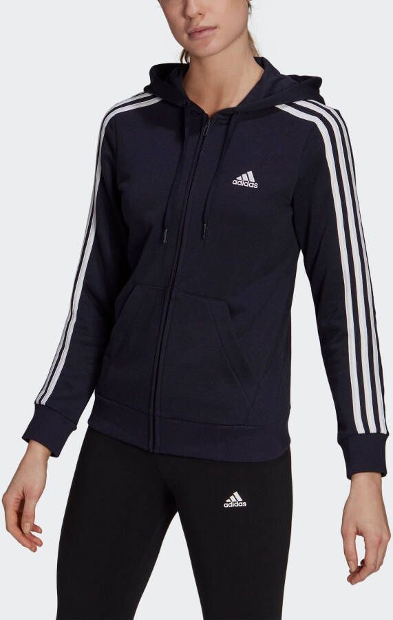 Adidas Sportswear Capuchonsweatvest ESSENTIALS FRENCH TERRY 3 STRIPES CAPUCHONJACK (1-delig)
