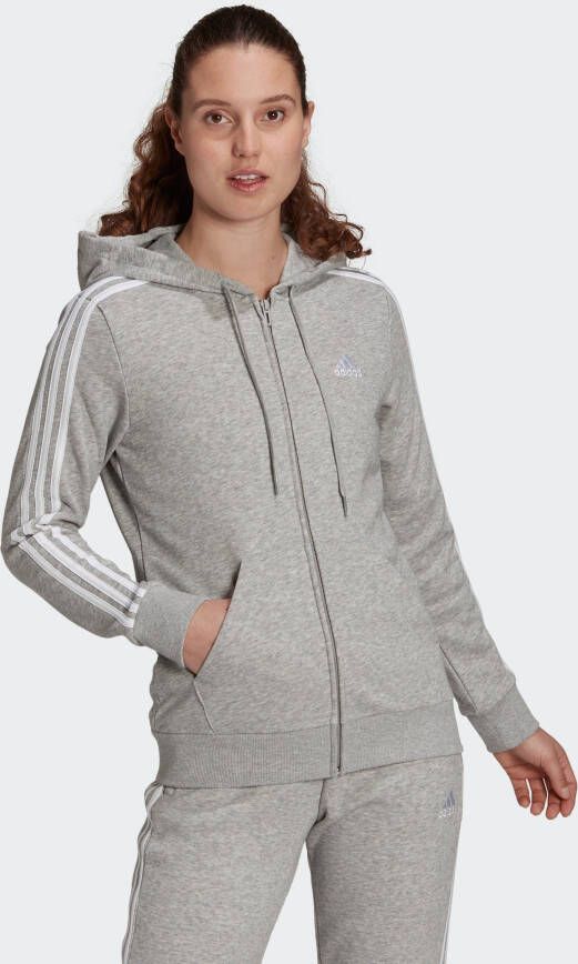 Adidas Sportswear Capuchonsweatvest ESSENTIALS FRENCH TERRY 3 STRIPES CAPUCHONJACK