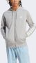Adidas Grijze hoodie met volledige rits en iconische strepen Grijs Heren - Thumbnail 2