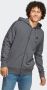 Adidas Grijze French Terry 3-Stripes Rits Hoodie voor Heren Grijs Heren - Thumbnail 2