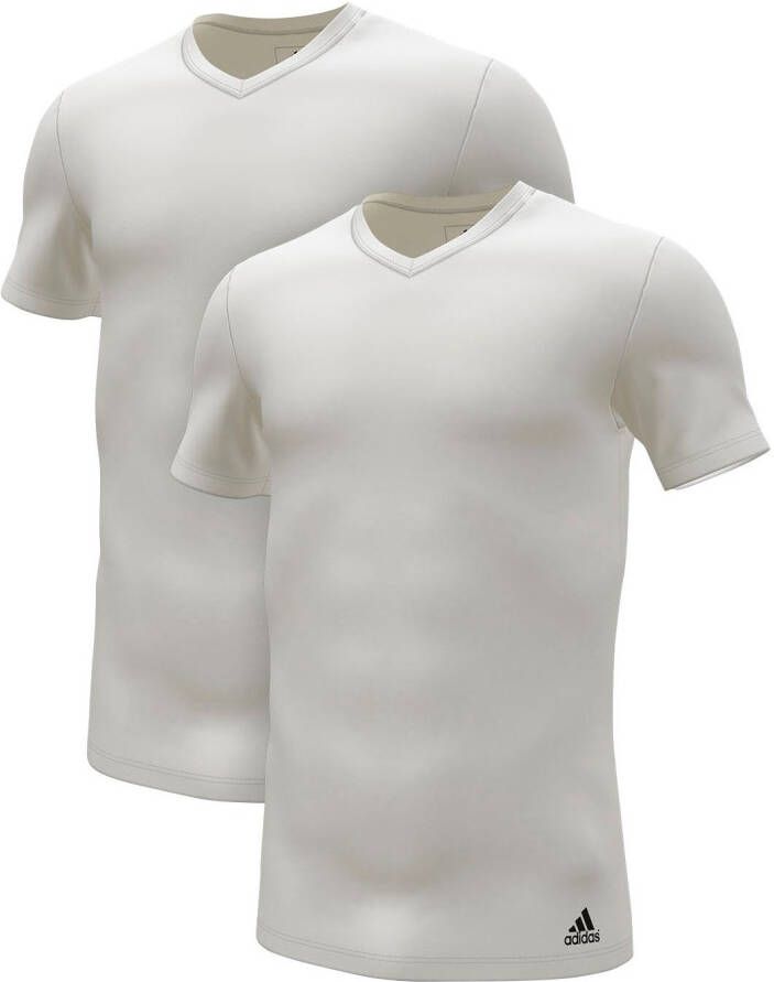 ADIDAS SPORTSWEAR T-shirt met labelprint in een set van 2 stuks