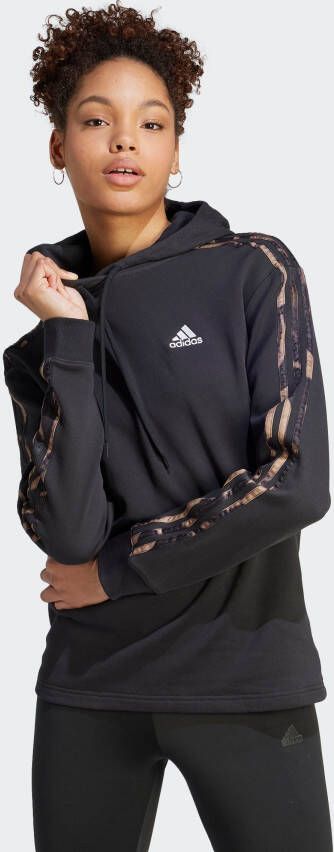 Adidas Vibrant Print 3-Stripes Dames Hoodie Zwart Dames
