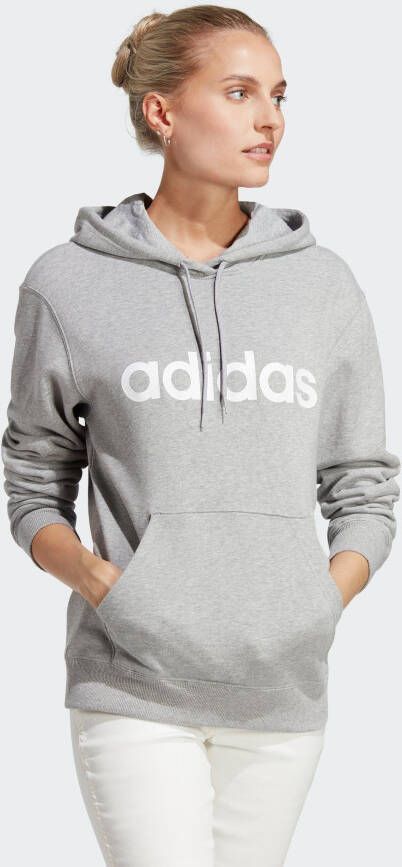 Adidas Grijze Hoodie Sweatshirt met Tijdloze Stijl en Comfort Grijs Dames