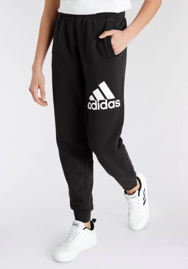 Adidas Sportswear joggingbroek zwart Katoen Logo 164