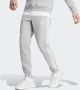 Adidas Grijze Essentials Fleece 3-Stripes Tapered Cuff Broek Grijs Heren - Thumbnail 2