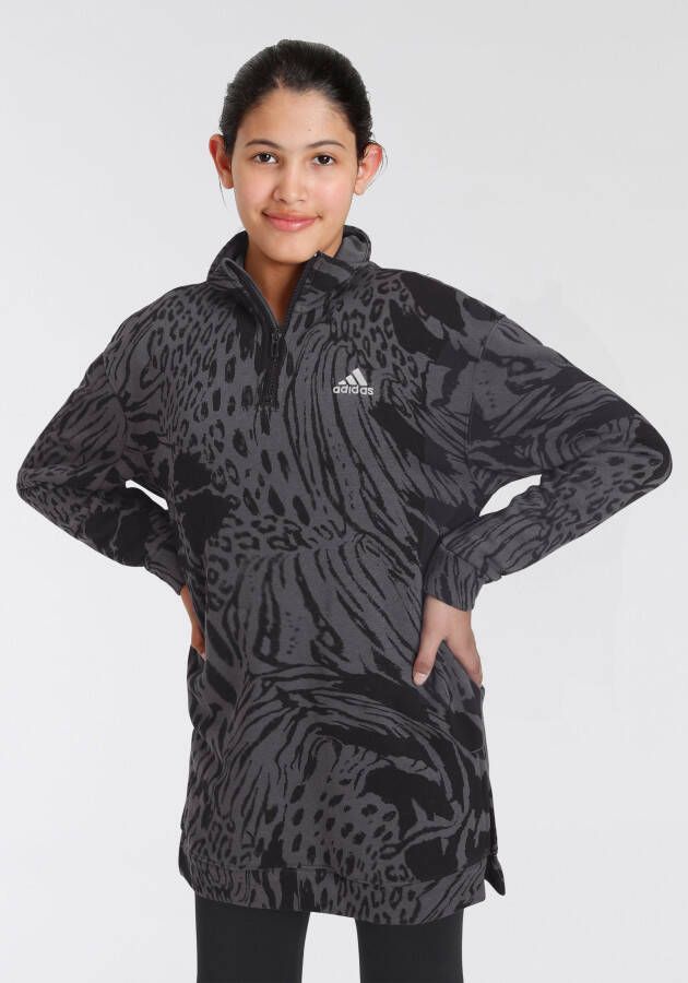 Adidas Sportswear Sweatjurk FUTURE ICONS HYBRID ANIMAL PRINT COTTON LOOSE HALF-ZIP jurk (1-delig)