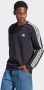 Adidas Essentials Fleece 3-Stripes Sweatshirt Black Heren - Thumbnail 3