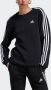 Adidas Zwart Essentials 3-Stripes Fleece Sweatshirt voor Dames Zwart Dames - Thumbnail 3