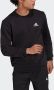Adidas Zwarte Fleece Sweatshirt met Geribbelde Zoom en Manchetten Zwart Heren - Thumbnail 2