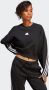 Adidas Zwarte Future Icons 3-Stripes Sweater Zwart Dames - Thumbnail 3