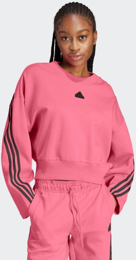 Adidas Future Icons 3-Stripes Ronde Hals Sweatshirt Pink Dames