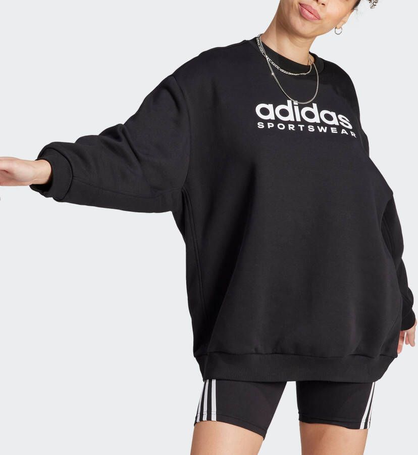 Adidas Zwarte All Szn Fleece Graphic Sweatshirt Zwart Dames