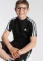 Adidas Performance sport T-shirt zwart wit Jongens Katoen Ronde hals Logo 140 - Thumbnail 2