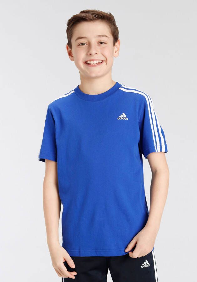 Adidas Sportswear T-shirt kobalt wit Blauw Katoen Ronde hals 176