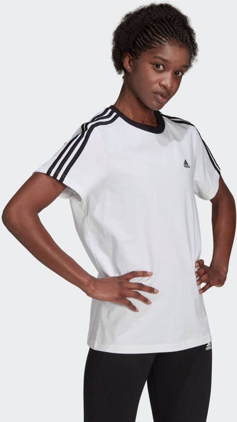 Adidas 3-Stripes Badge of Sport T-Shirt White Black- Dames White Black