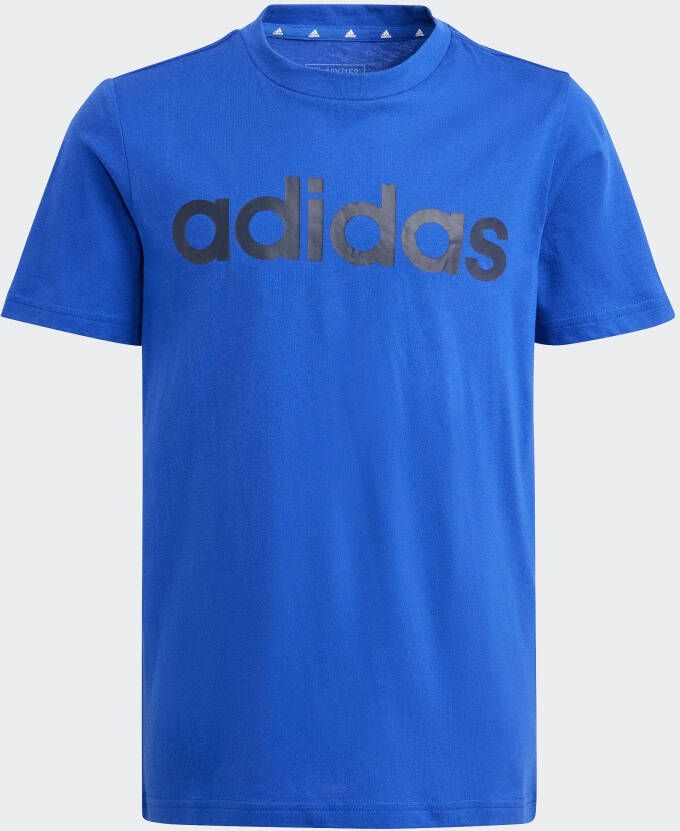 Adidas Sportswear T-shirt blauw Katoen Ronde hals Logo 164