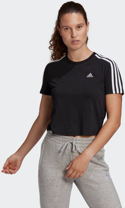 Adidas Sportswear T-shirt ESSENTIALS LOOSE 3-STRIPES CROPPED