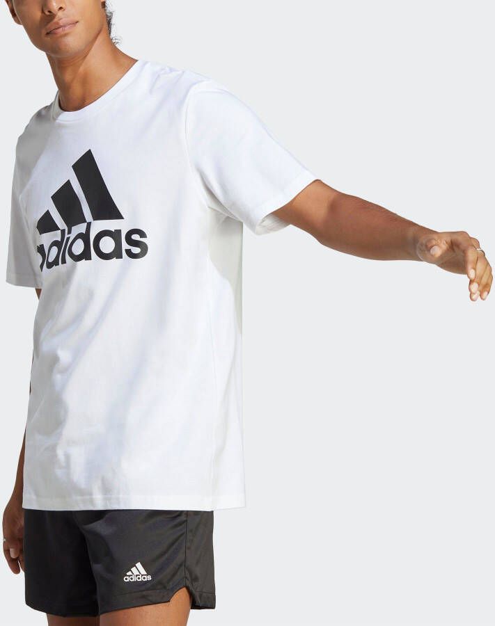Adidas Essentials Single Jersey Big Logo T-Shirt Wit Heren
