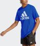 Adidas Essentials Single Jersey Big Logo T-shirt Blue Heren - Thumbnail 2