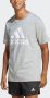 Adidas Grijze Performance T-shirt met wit logo Gray Heren - Thumbnail 1