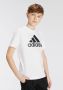 Adidas Sportswear T-shirt wit zwart Katoen Ronde hals Logo 128 - Thumbnail 2