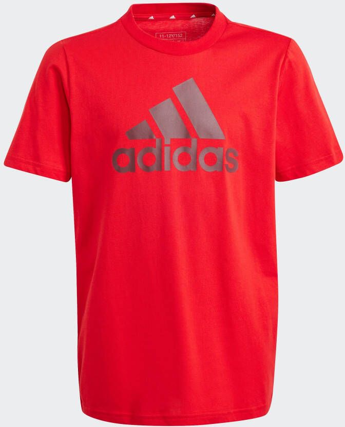 Adidas Sportswear T-shirt rood donkergrijs Katoen Ronde hals 164