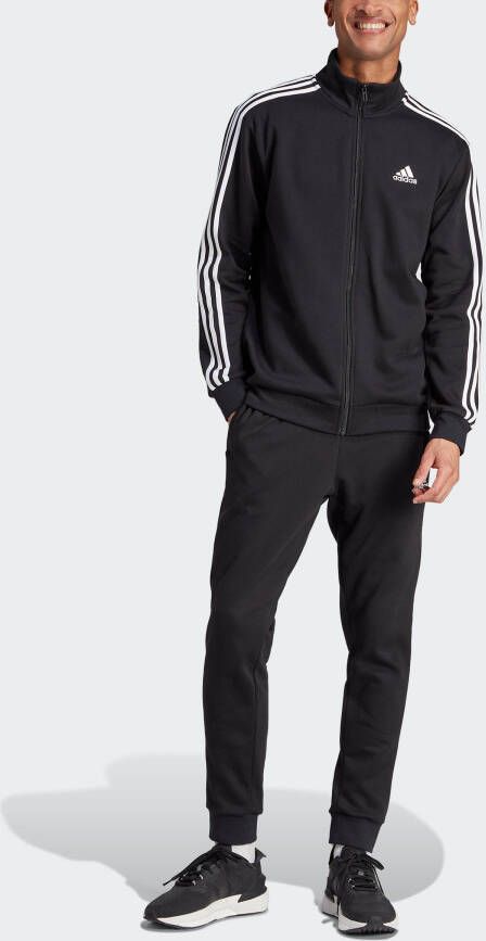 Adidas 3 Stripes Volledige Ritssluiting Fleece Black Heren