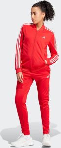Adidas Dames Essentials 3-Stripes Rood Trainingspak Rood Dames