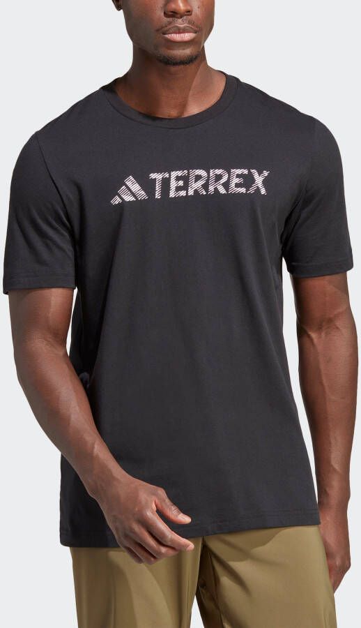 Adidas terrex classics logo outdoorshirt zwart heren