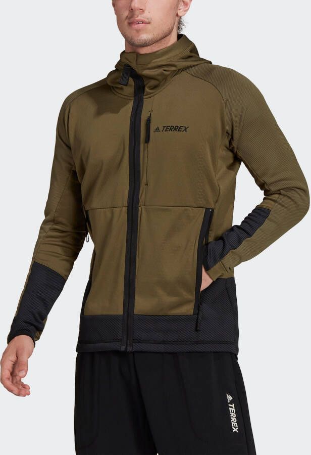 Adidas TERREX Functioneel shirt TERREX TECH FLOOCE HOODED HIKING FLEECEJACK